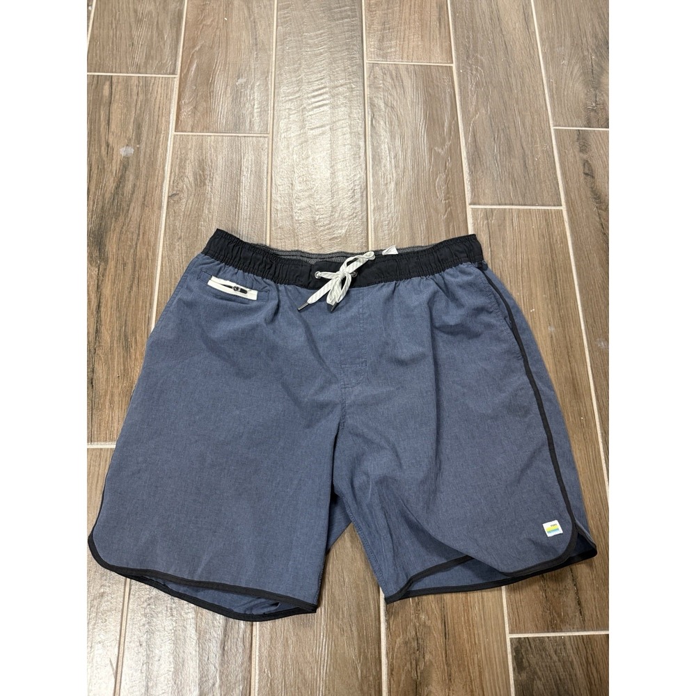 Vuori Banks Shorts Men's XL Blue 7" Inseam V330 Performance 4 Way Stretch